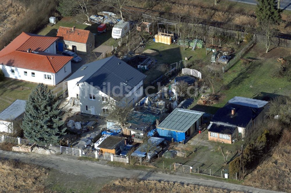 Werneuchen von oben - Wohnsiedlung am Kirschweg in Werneuchen-Ost