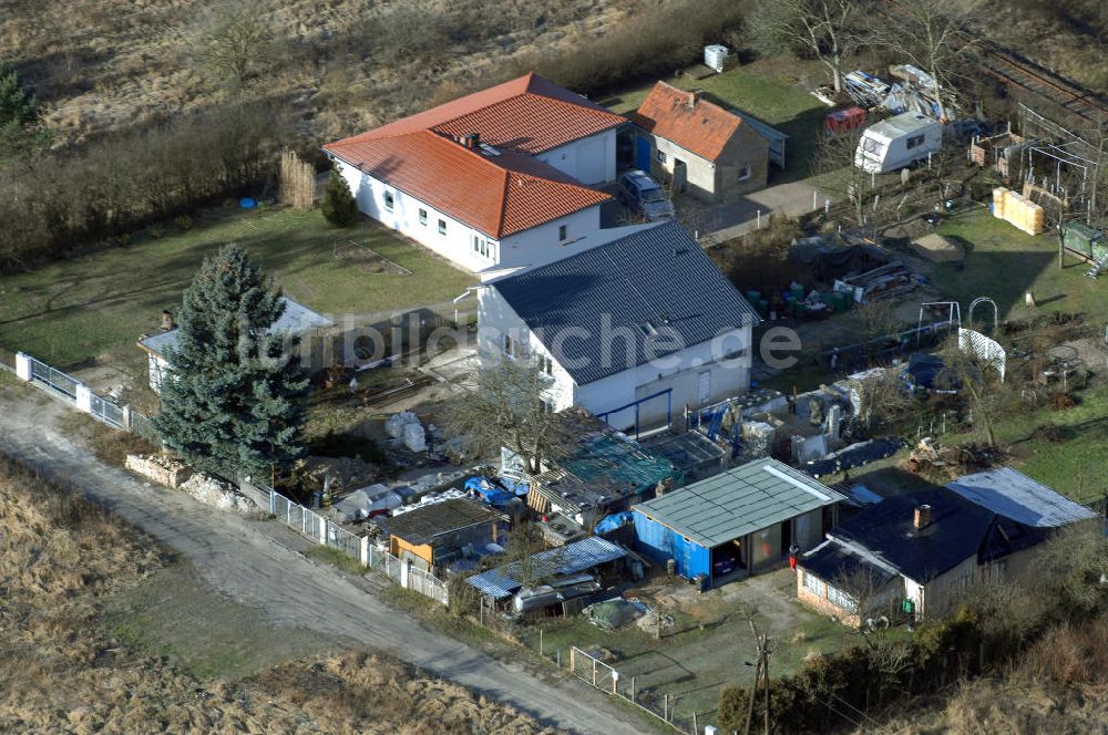 Werneuchen von oben - Wohnsiedlung am Kirschweg in Werneuchen-Ost