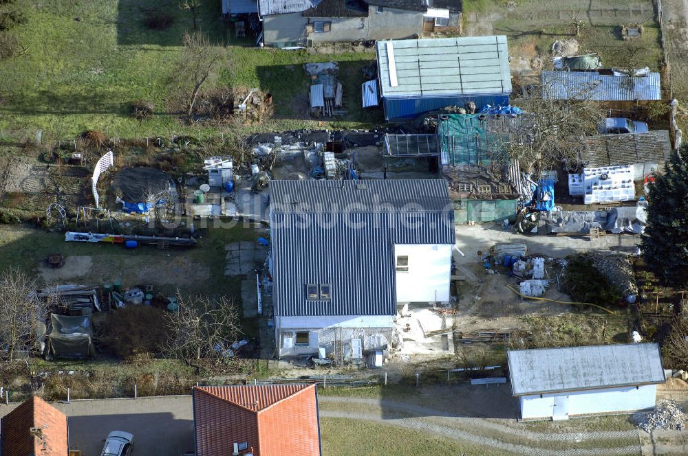 Werneuchen von oben - Wohnsiedlung am Kirschweg in Werneuchen-Ost