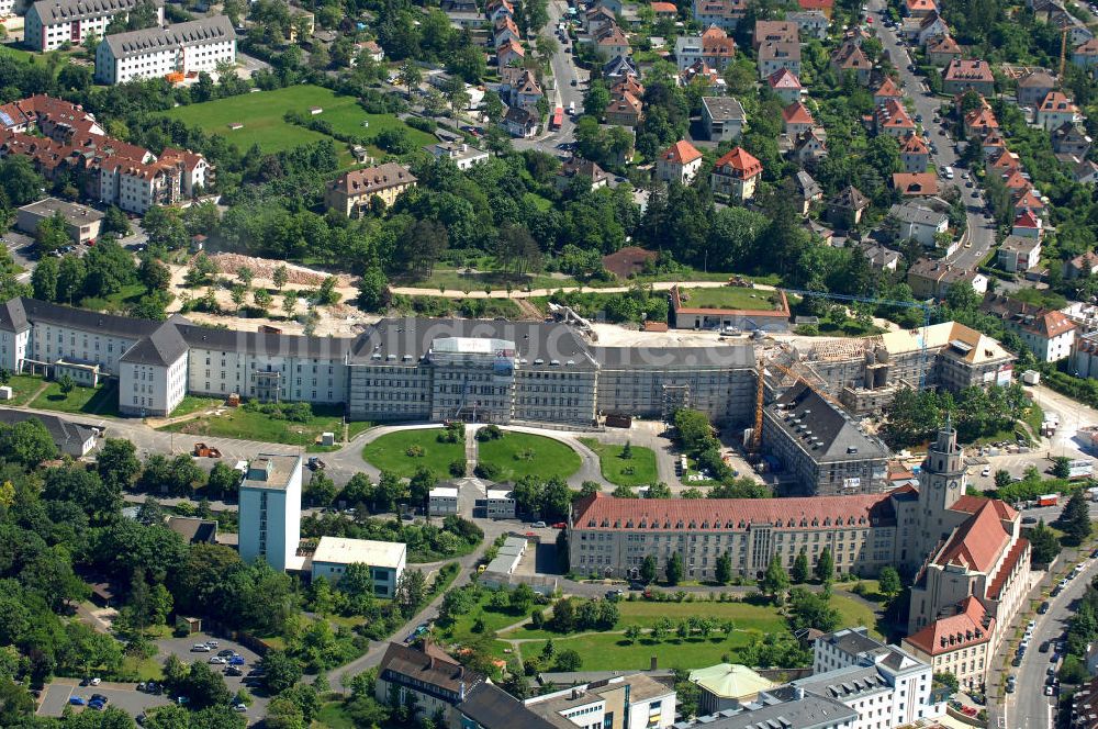 Würzburg aus der Vogelperspektive: Wohnsiedlung Mönchberg Park und Mariannhiller Mission Pius-Seminar Würzburg