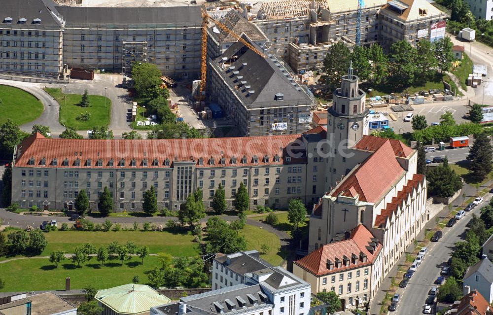 Luftaufnahme Würzburg - Wohnsiedlung Mönchberg Park und Mariannhiller Mission Pius-Seminar Würzburg