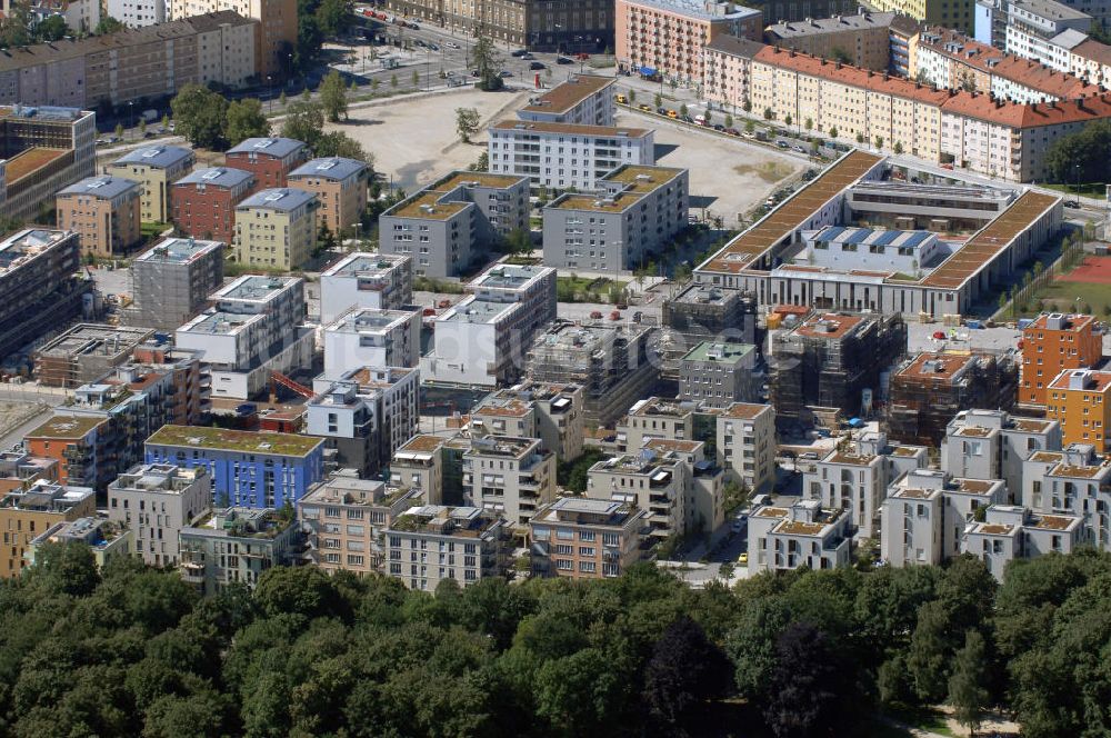 Luftaufnahme München - Wohnsiedlung in München Theresienhöhe