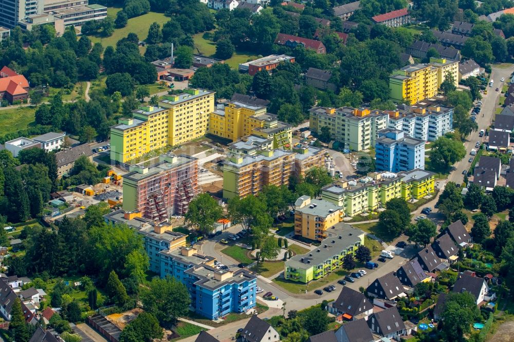 Recklinghausen von oben - Wohnsiedlung Neue Stadtgärten in Recklinghausen im Bundesland Nordrhein-Westfalen