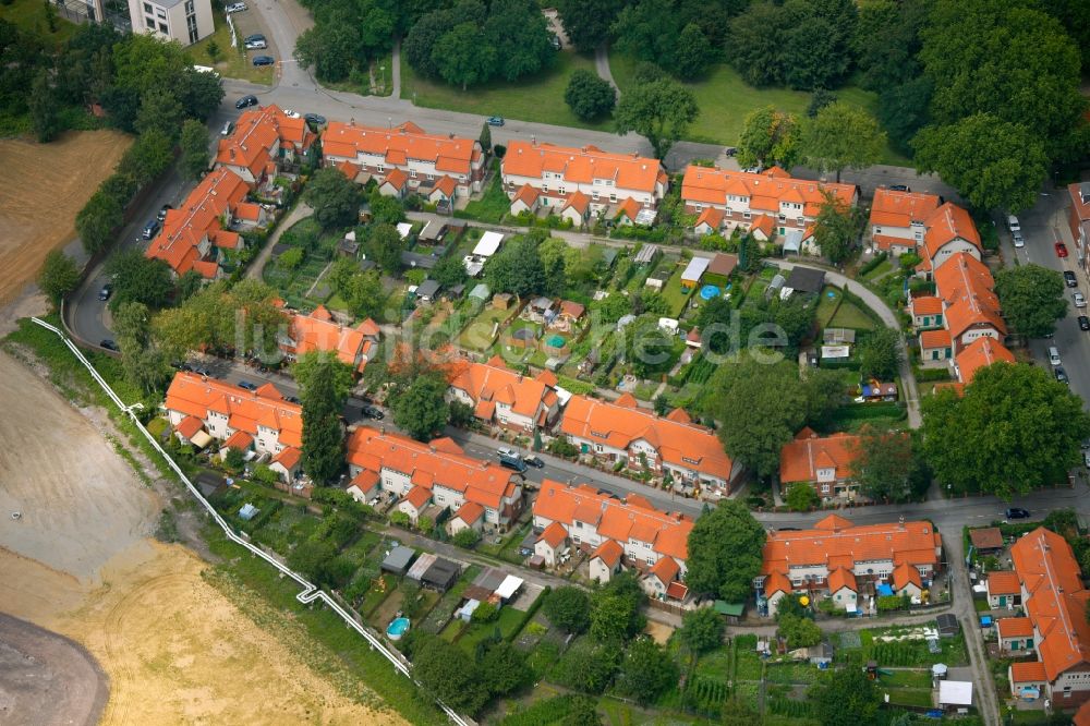 Gelsenkirchen aus der Vogelperspektive: Wohnsiedlung im Stadtteil Buer in Gelsenkirchen im Bundesland Nordrhein-Westfalen