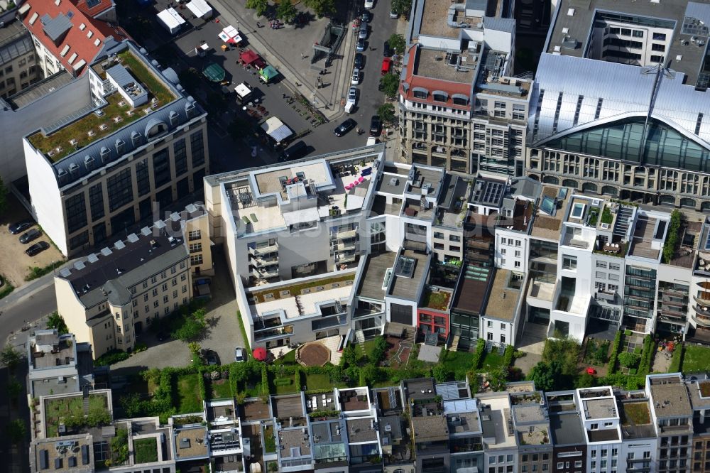 Luftaufnahme Berlin - Wohnsiedlung Townhäuser auf dem Friedrichwerder in Berlin-Mitte