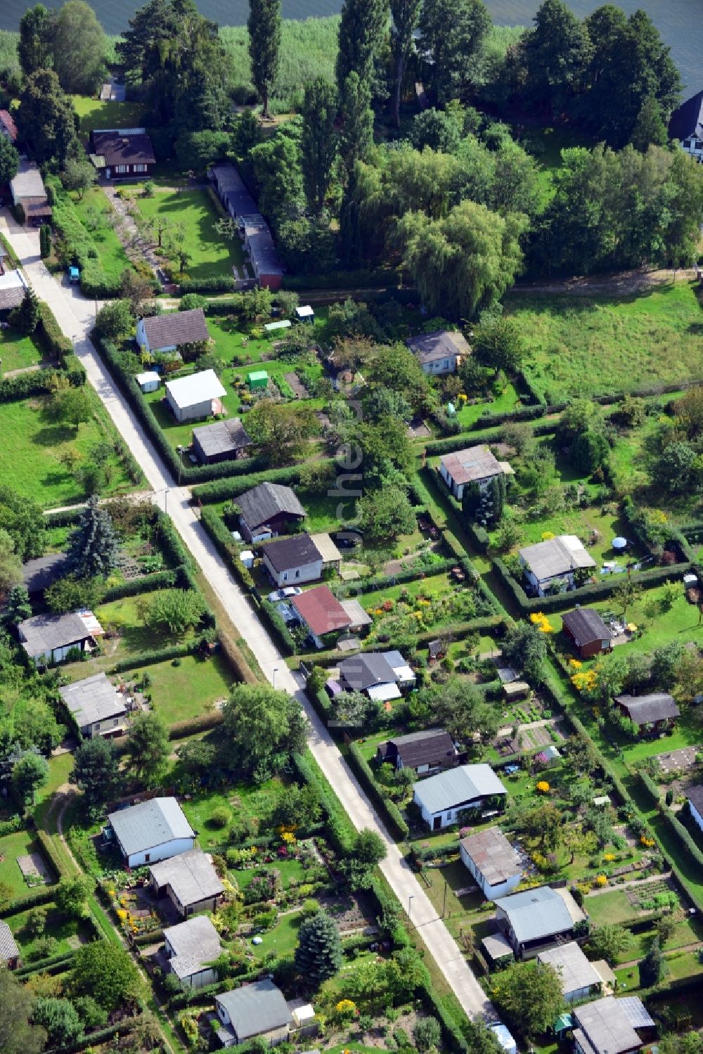 Luftbild Storkow - Wohnsiedlung am Werder am Storkower See in Brandenburg