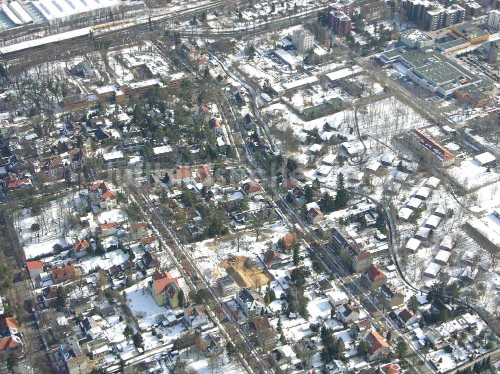  von oben - Wohnsiedlungsnbau Berlin-Reinickendorf