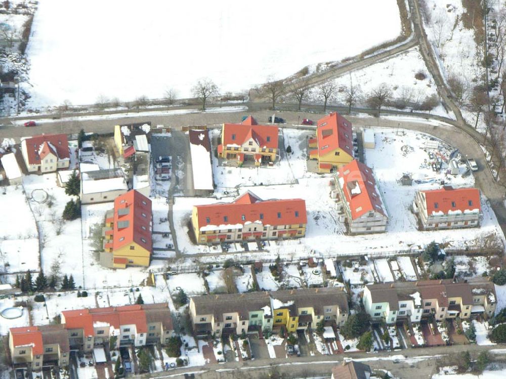 Berlin - Kaulsdorf aus der Vogelperspektive: Wohnsiedlungsneubau Berlin-Kaulsdorf