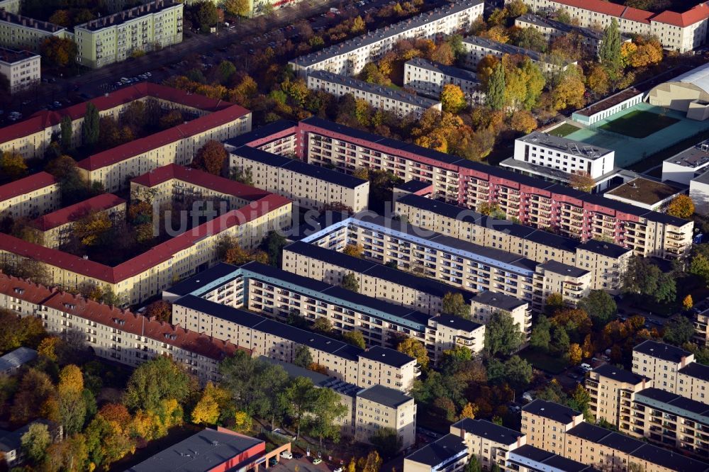 Luftbild Berlin - Wohnstadt Carl Legien an der Erich-Weinert-Straße in Berlin - Prenzlauer Berg