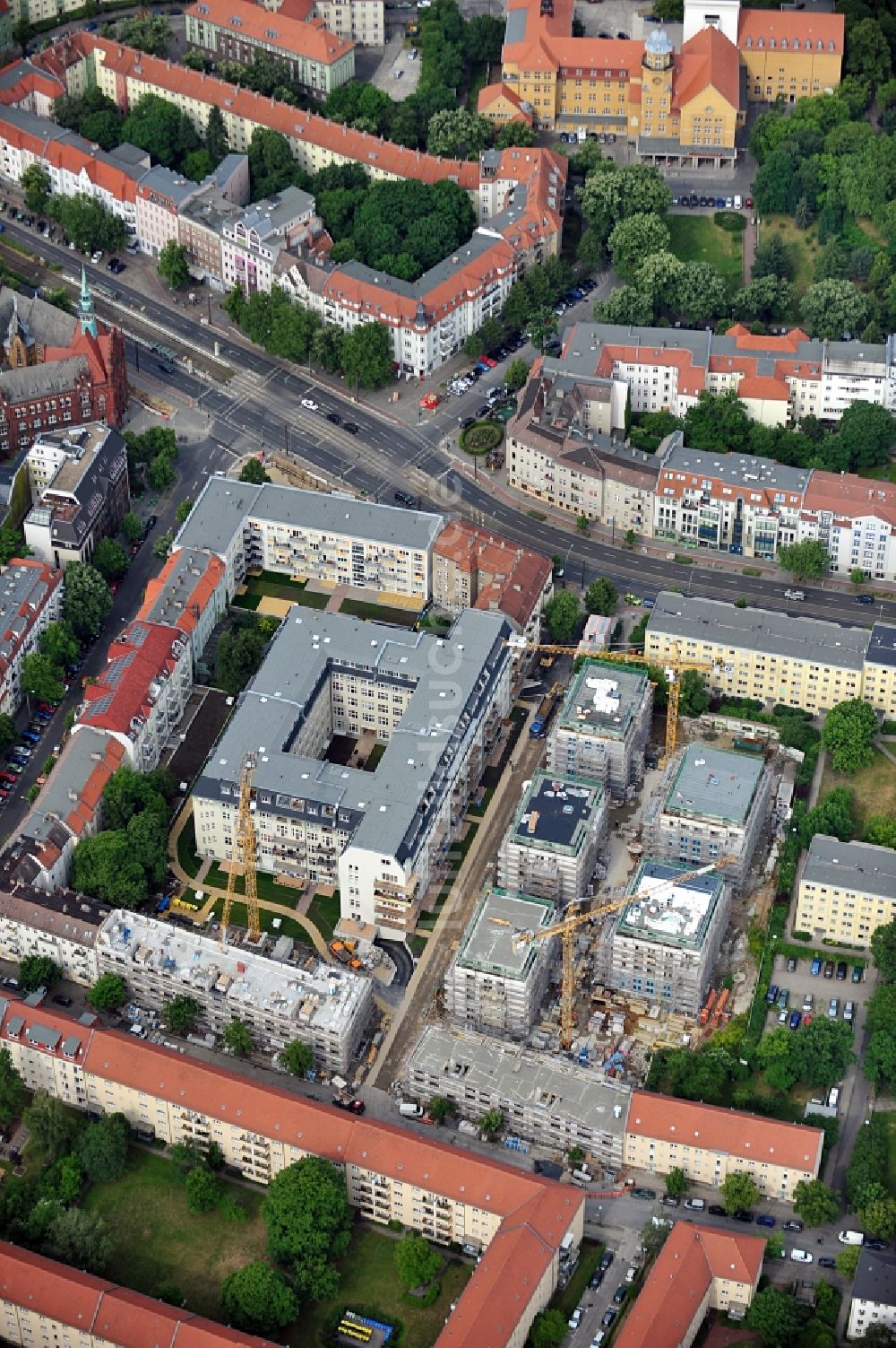 Luftaufnahme Berlin - Wohnungsbau in Berlin Lichtenberg