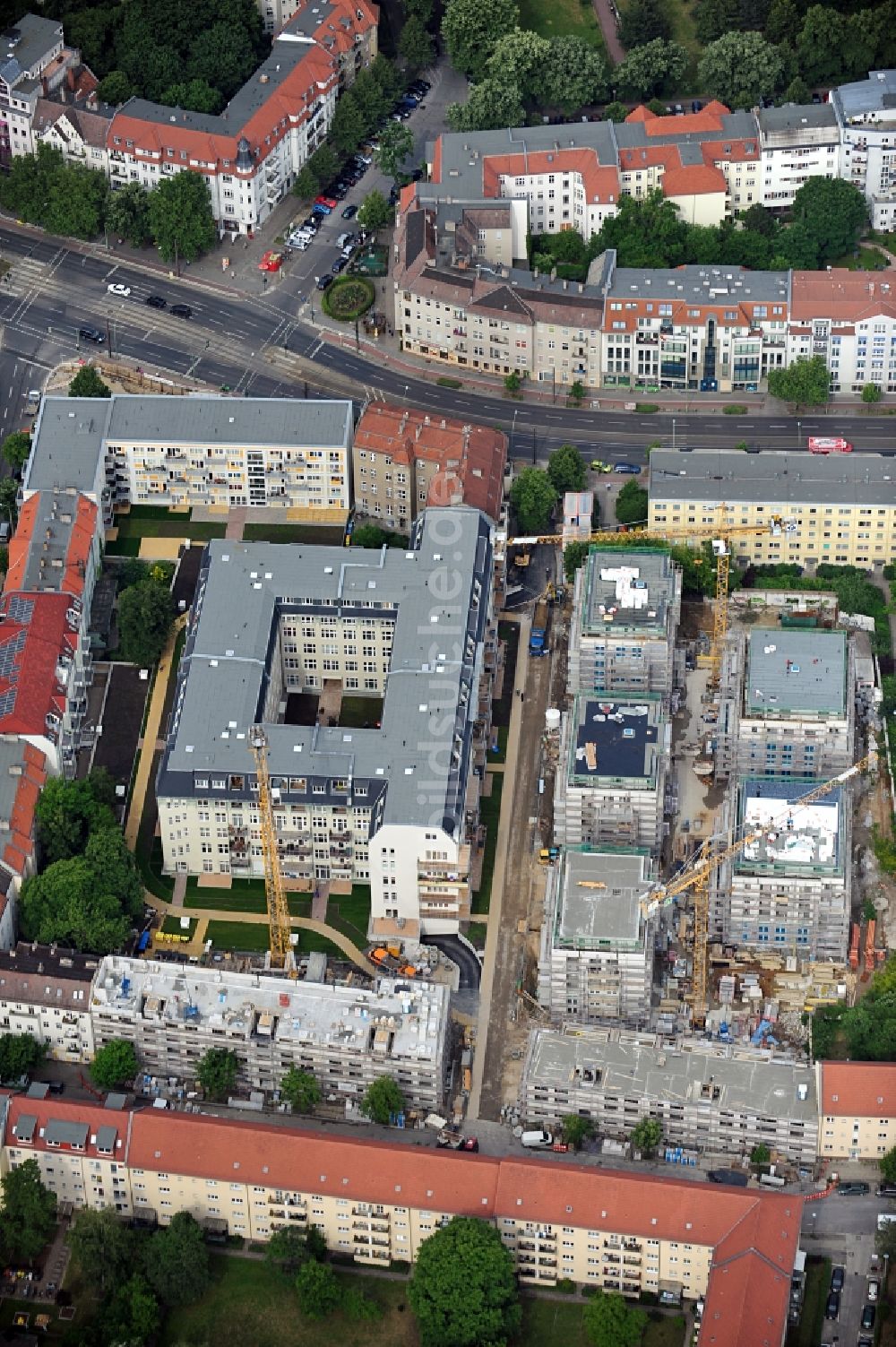 Luftaufnahme Berlin - Wohnungsbau in Berlin Lichtenberg