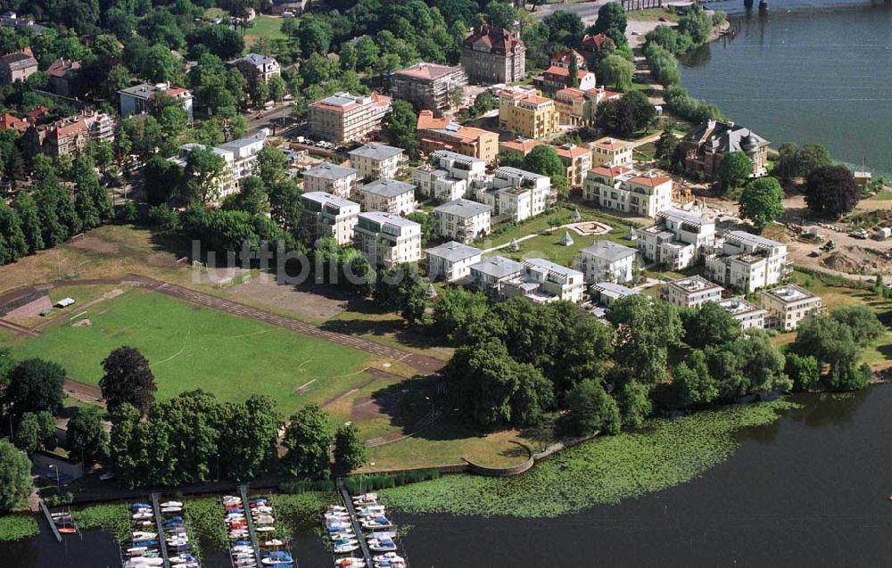 Potsdam - Glienicker Horn aus der Vogelperspektive: Wohnungsbau am Glienicker Horn