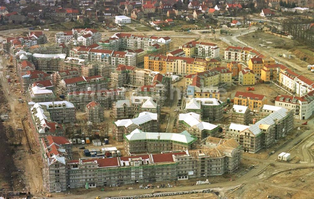 Potsdam von oben - 12.02.94 Wohnungsbau in Potsdam am Kirchsteigfeld