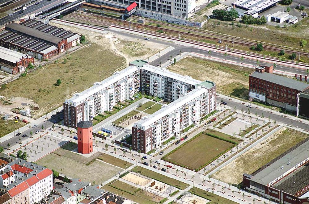 Luftaufnahme Berlin- Lichtenberg - Wohnungsneubau in der Eldenaer Str. in Berlin- Lichtenberg.