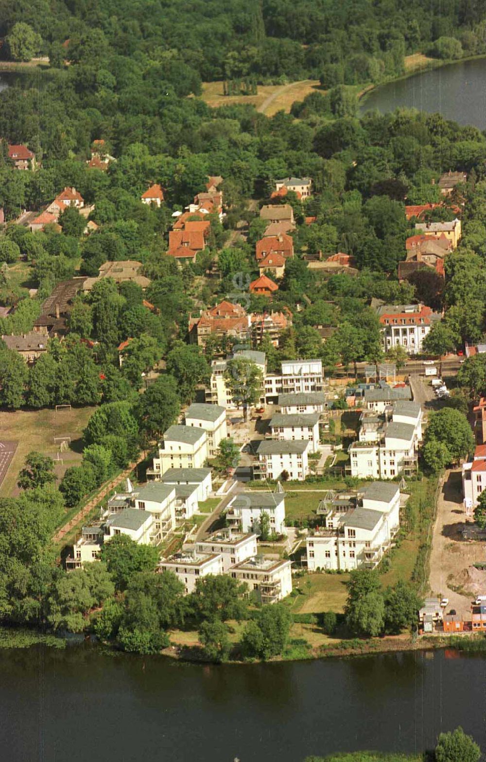 Potsdam / Glienicker Horn aus der Vogelperspektive: Wohnungsneubau am Glienicker Horn