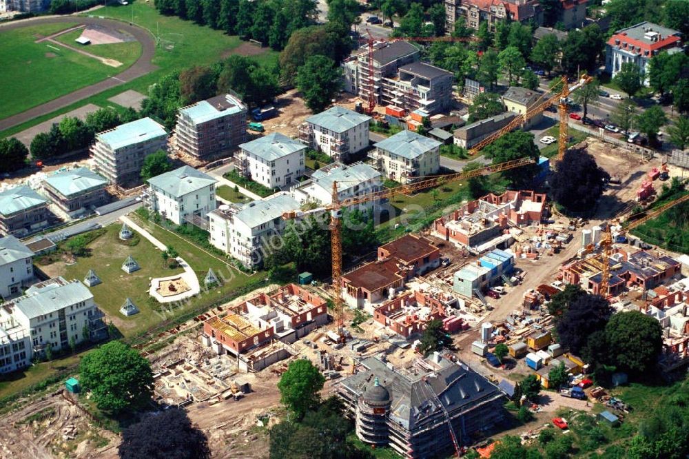 Potsdam aus der Vogelperspektive: Wohnungsneubau am Glienicker Horn.