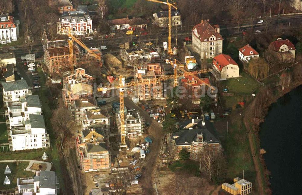 Potsdam, an der Glienicker Brücke von oben - Wohnungsneubau am Glienicker Horn durch BHB und GROTH + GRAALFS