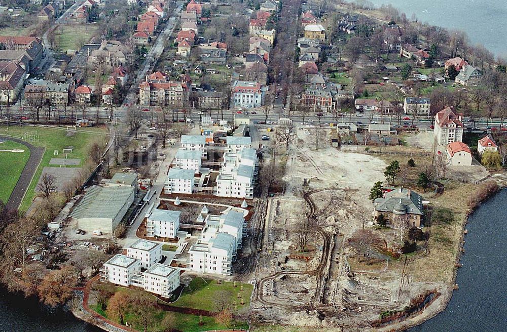 Luftaufnahme Potsdam - 06.03.1995 Wohnungsneubau am Glienicker Horn an der Glienicker Brücke