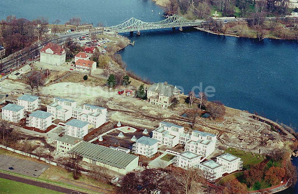 Luftbild Potsdam - 06.03.1995 Wohnungsneubau am Glienicker Horn an der Glienicker Brücke