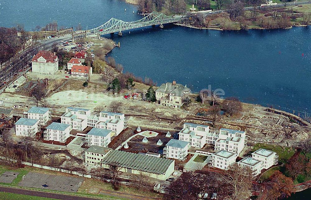 Luftaufnahme Potsdam - 06.03.1995 Wohnungsneubau am Glienicker Horn an der Glienicker Brücke