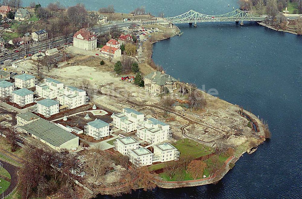 Luftbild Potsdam - 06.03.1995 Wohnungsneubau am Glienicker Horn an der Glienicker Brücke