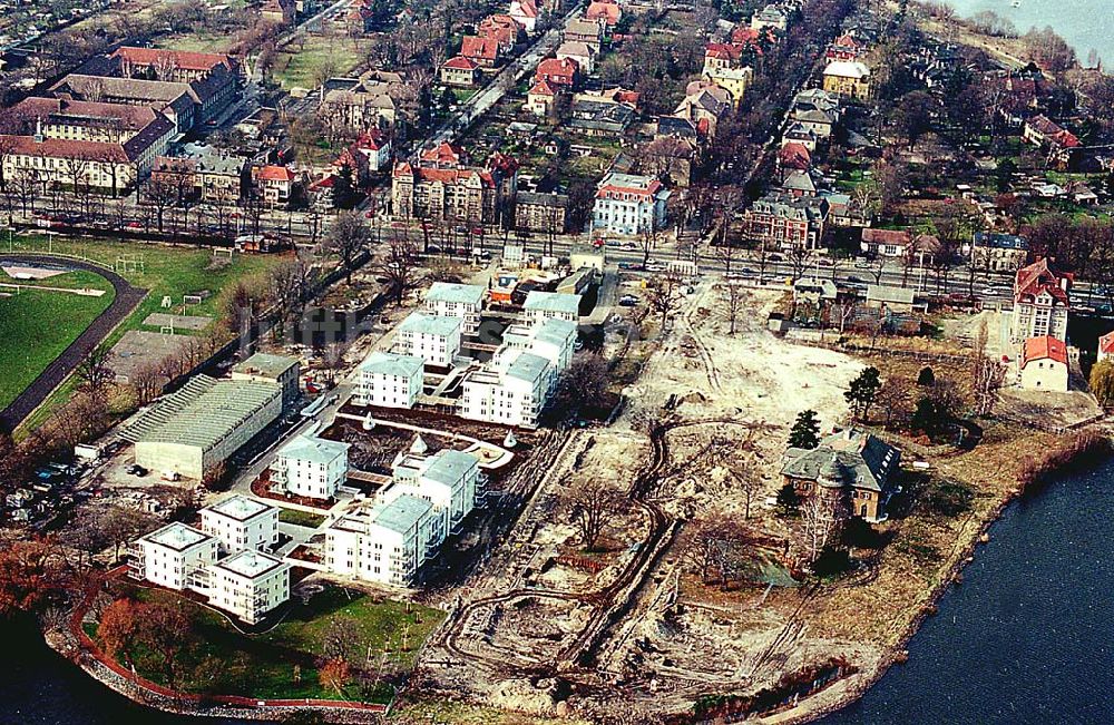 Luftaufnahme Potsdam - 06.03.1995 Wohnungsneubau am Glienicker Horn an der Glienicker Brücke