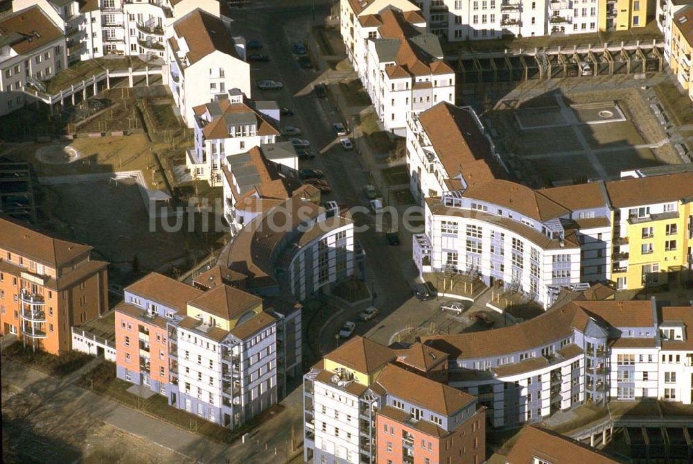 Potsdam - Drewitz / Kirchsteigfeld aus der Vogelperspektive: Wohnungsneubau am Kirchsteigfeld in Potsdam