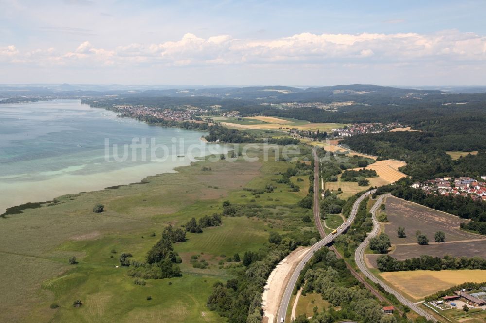 Reichenau aus der Vogelperspektive: Wollmatinger Ried Wollmatinger Ried bei Reichenau im Bundesland Baden-Württemberg