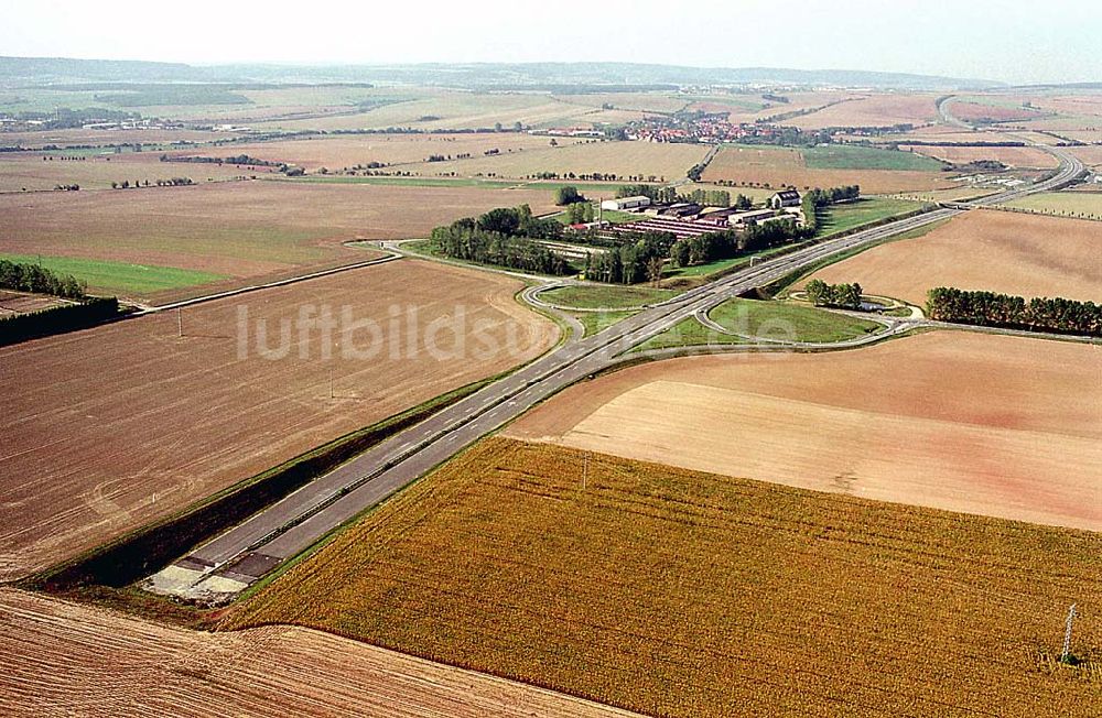 Worbis/ Hessen von oben - Worbis/ Hessen 20.09.2003 Fertiges Teilstück der A36