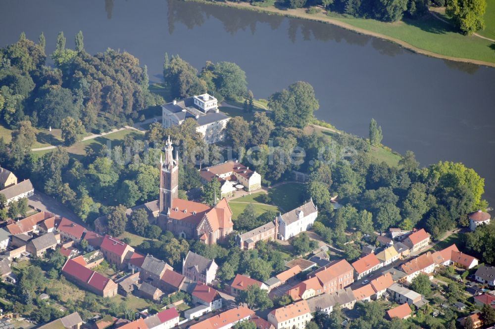 Oranienbaum-Wörlitz von oben - Wörlitzer Park im Landkreis Wittenberg im Bundesland Sachsen-Anhalt