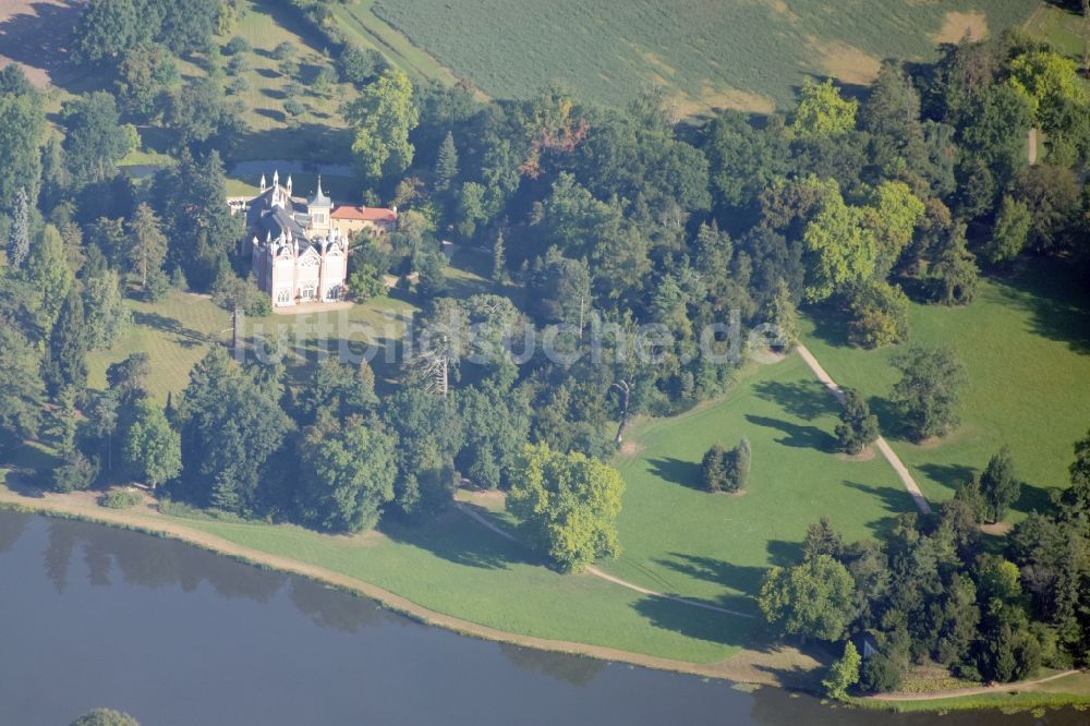 Oranienbaum-Wörlitz aus der Vogelperspektive: Wörlitzer Park im Landkreis Wittenberg im Bundesland Sachsen-Anhalt