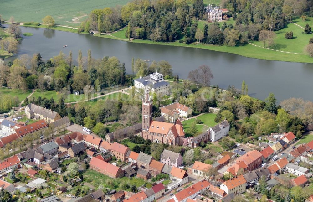 Luftaufnahme Oranienbaum-Wörlitz - Wörlitzer Park im Landkreis Wittenberg im Bundesland Sachsen-Anhalt