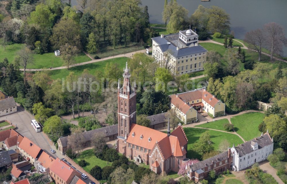 Oranienbaum-Wörlitz von oben - Wörlitzer Park im Landkreis Wittenberg im Bundesland Sachsen-Anhalt