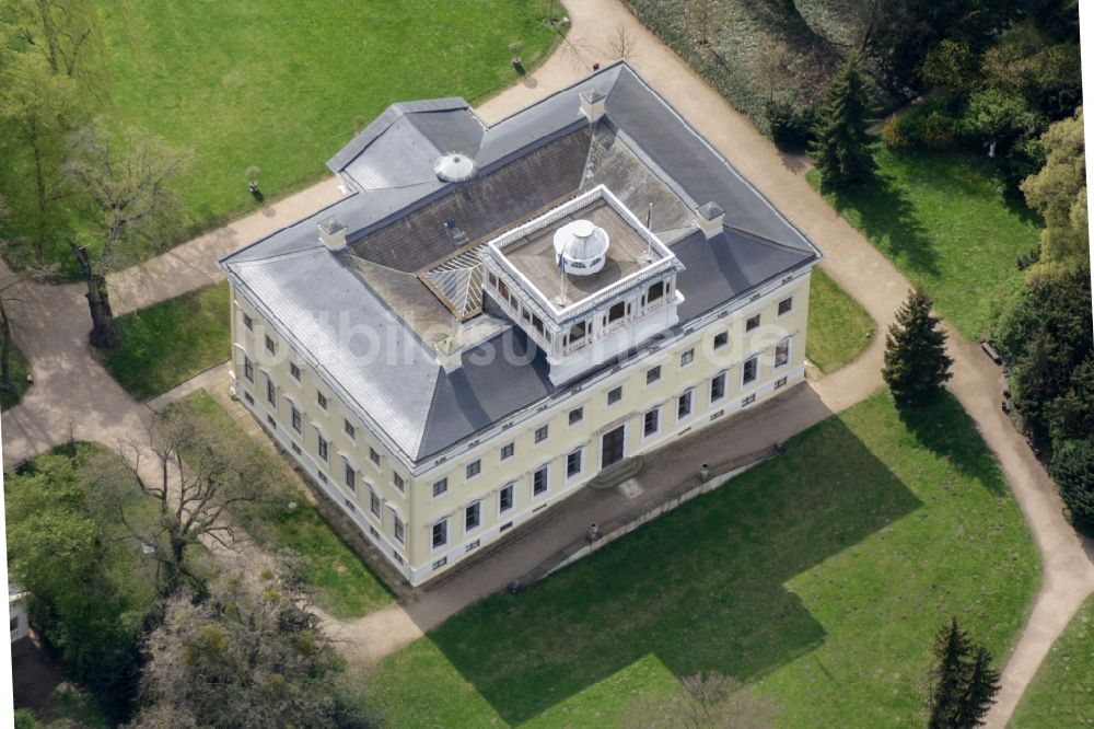 Oranienbaum-Wörlitz aus der Vogelperspektive: Wörlitzer Park im Landkreis Wittenberg im Bundesland Sachsen-Anhalt