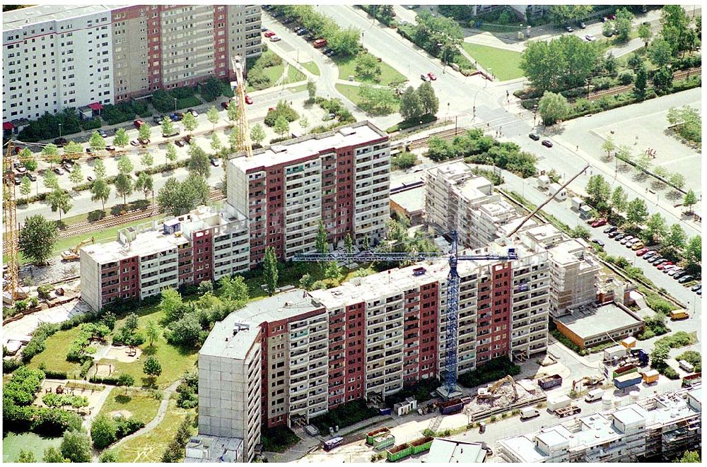 Berlin-Marzahn von oben - Wörlitzer Strasse