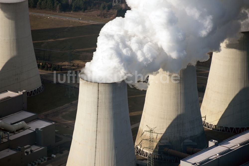 Jänschwalde von oben - Wärmekraftwerk Jänschwalde bei Peitz im Bundesland Brandenburg