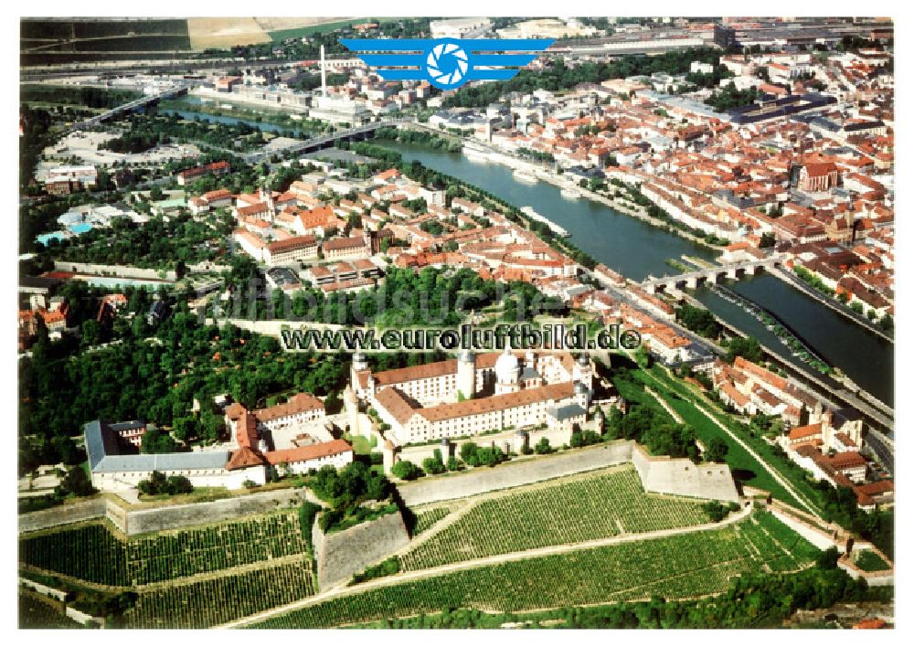 Würzburg / Bayern von oben - Würzburg mit dem Stadtzentrum.