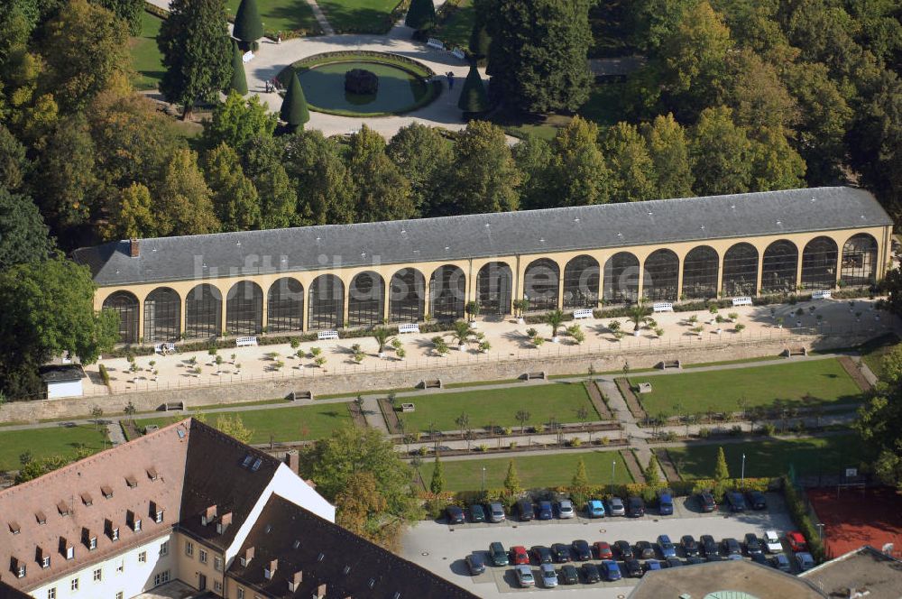 Würzburg von oben - Würzburger Residenz in Bayern