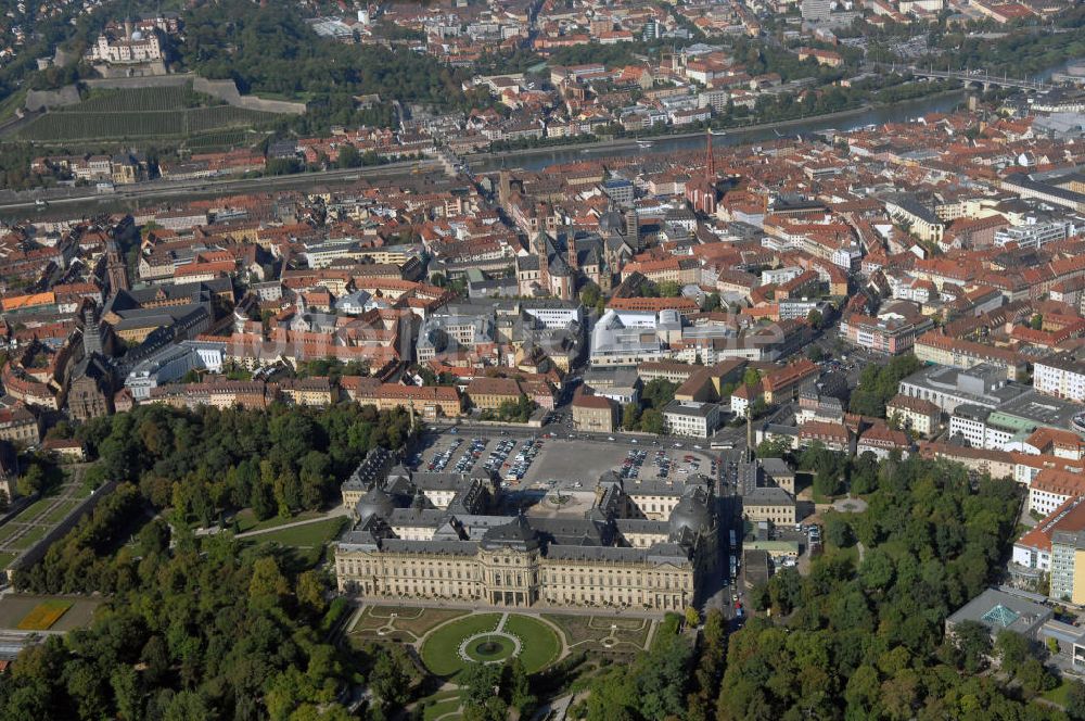 Luftbild Würzburg - Würzburger Residenz in Bayern