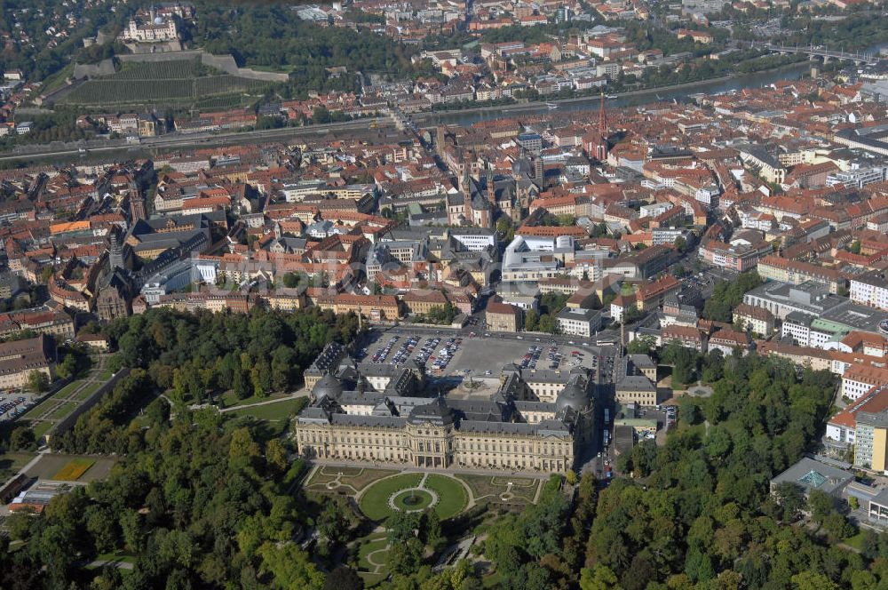 Luftaufnahme Würzburg - Würzburger Residenz in Bayern