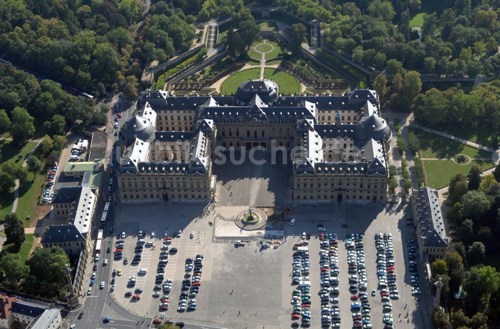 Luftbild Würzburg - Würzburger Residenz in Bayern