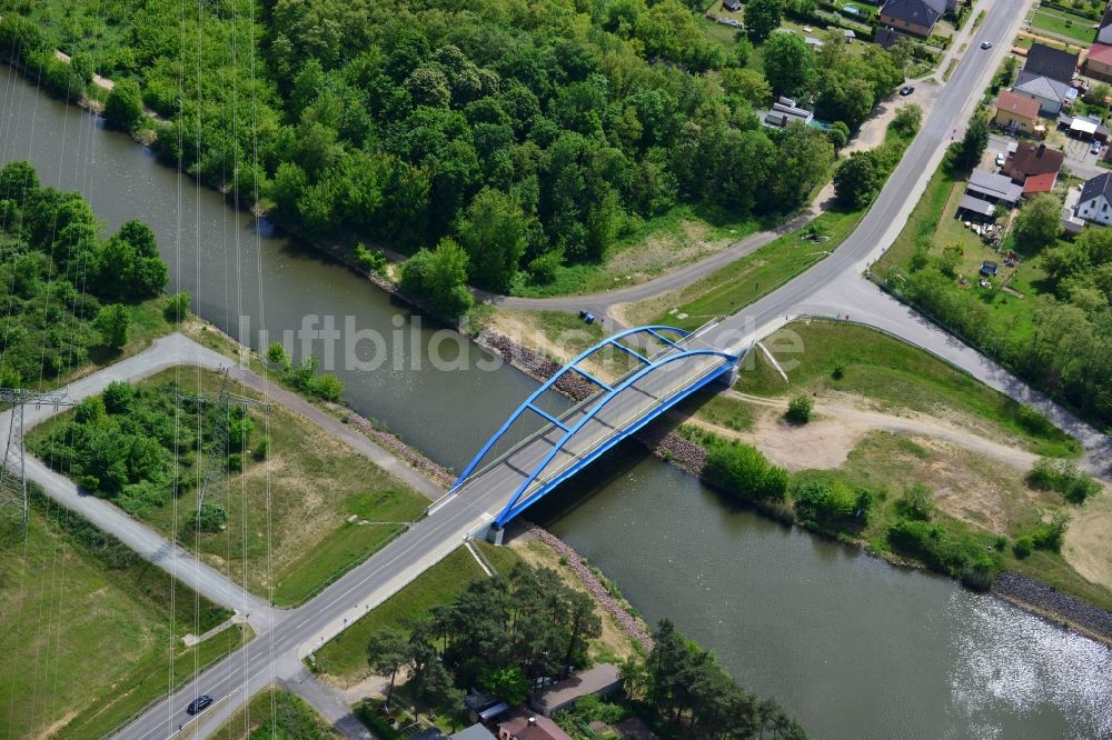 Luftaufnahme Wusterwitz - Wusterwitzer Brücke am Elbe-Havel-Kanal im Bundesland Brandenburg