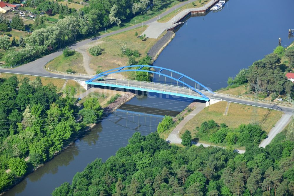 Luftbild Wusterwitz - Wusterwitzer Brücke am Elbe-Havel-Kanal im Bundesland Brandenburg