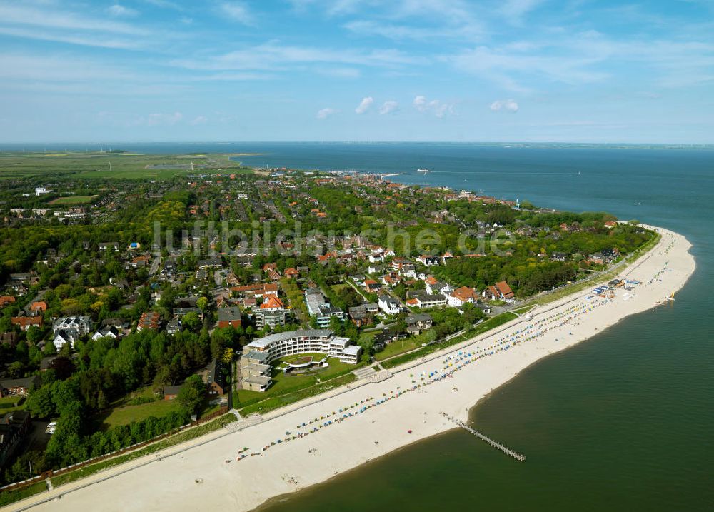 Föhr von oben - Wyk auf Föhr in Schleswig-Holstein