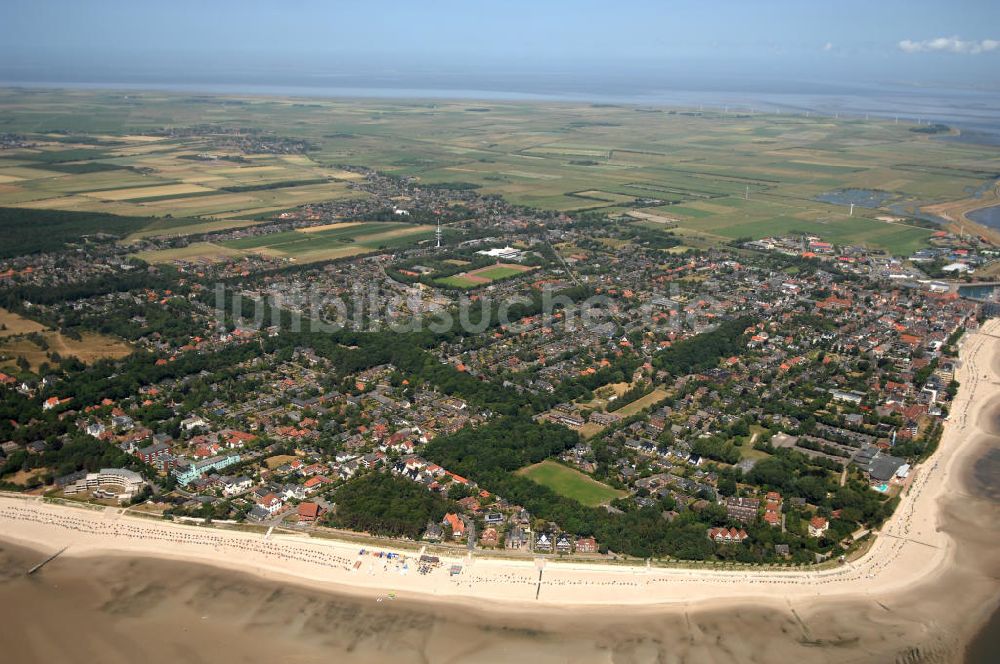 Wyk auf Föhr von oben - Wyk auf Föhr Südstrand