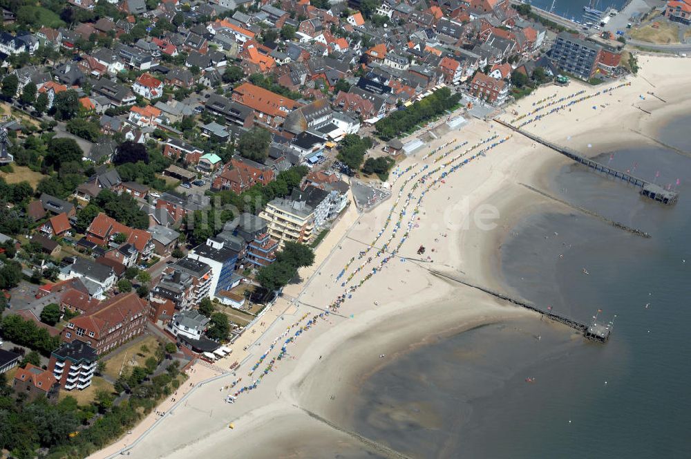 Luftaufnahme Wyk auf Föhr - Wyk auf Föhr Stadtstrand