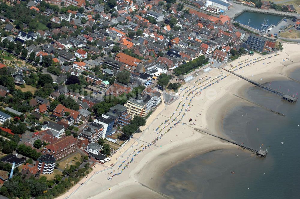 Wyk auf Föhr von oben - Wyk auf Föhr Stadtstrand