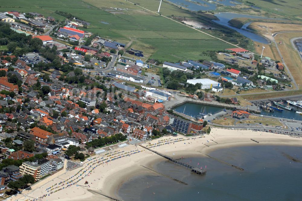 Luftaufnahme Wyk auf Föhr - Wyk auf Föhr Stadtstrand