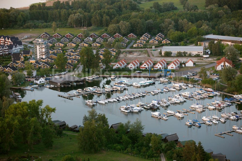 RECHLIN aus der Vogelperspektive: Yachthafen im Claassee bei Rechlin