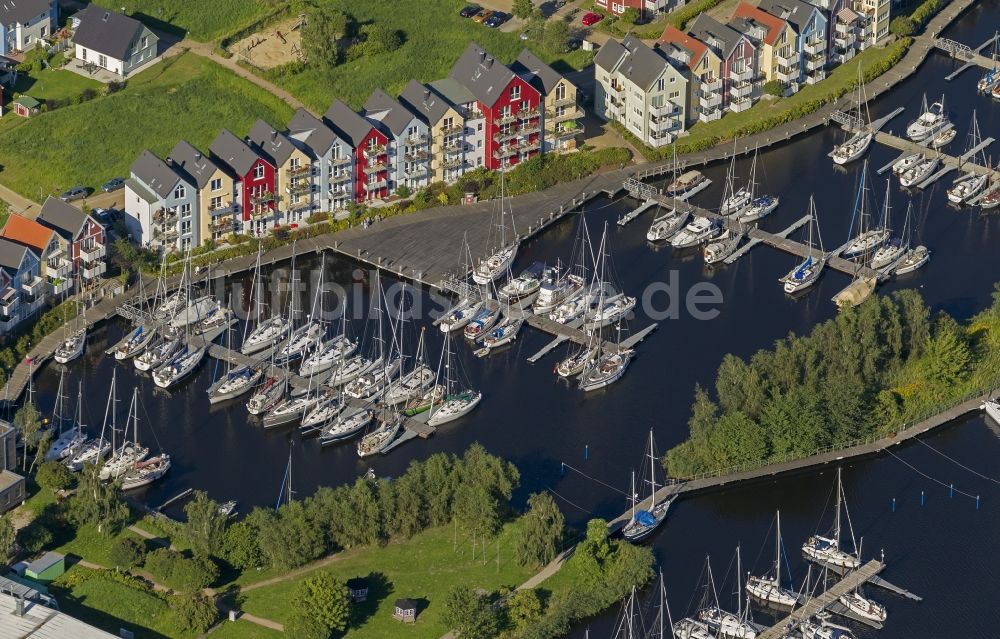 Luftbild Greifswald - Yachthafen Greifswald am Fluß Ryck mit dem Sitz der Bootspark GbR York von Raven in Greifswald im Bundesland Mecklenburg-Vorpommern